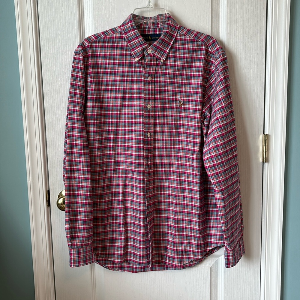 Ralph Lauren Polo mid weight button down shirt, large
